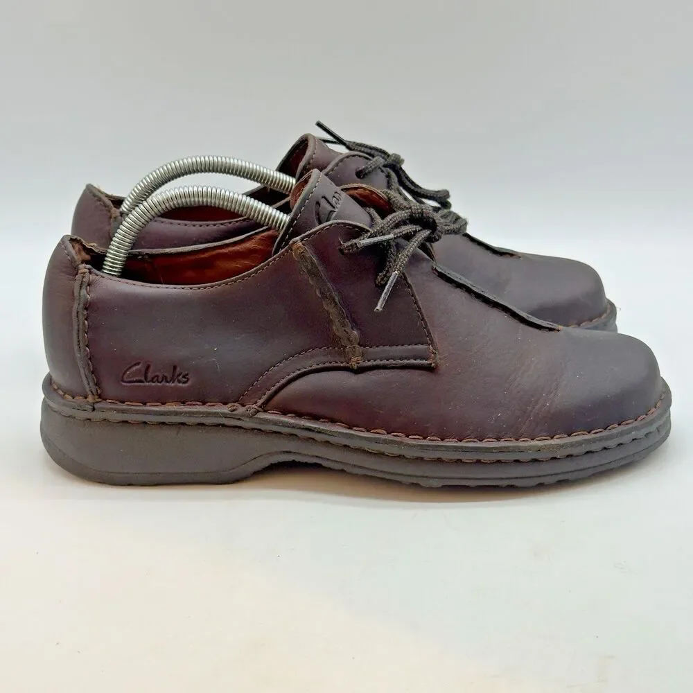 Clarks Active Air 37322 Shoes Men's 9M Dark Brown Leather Lace Up Derby Oxford